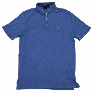 ポロラルフローレン(POLO RALPH LAUREN)のポロラルフローレン 半袖ポロシャツ 無地ブルー ポニー刺繍 夏物古着h17(ポロシャツ)