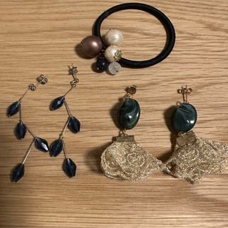 ハンドメイド　アクセサリーセット　ピアス　ヘアゴム(ピアス)