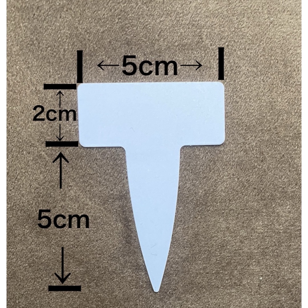 園芸ラベル T型 ホワイト 10枚 ハンドメイドのフラワー/ガーデン(その他)の商品写真