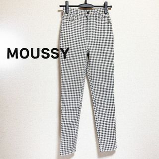 マウジー(moussy)のMOUSSY　マウジー　パンツ　ギンガム　チェック　グレー　スキニー　ストレッチ(カジュアルパンツ)