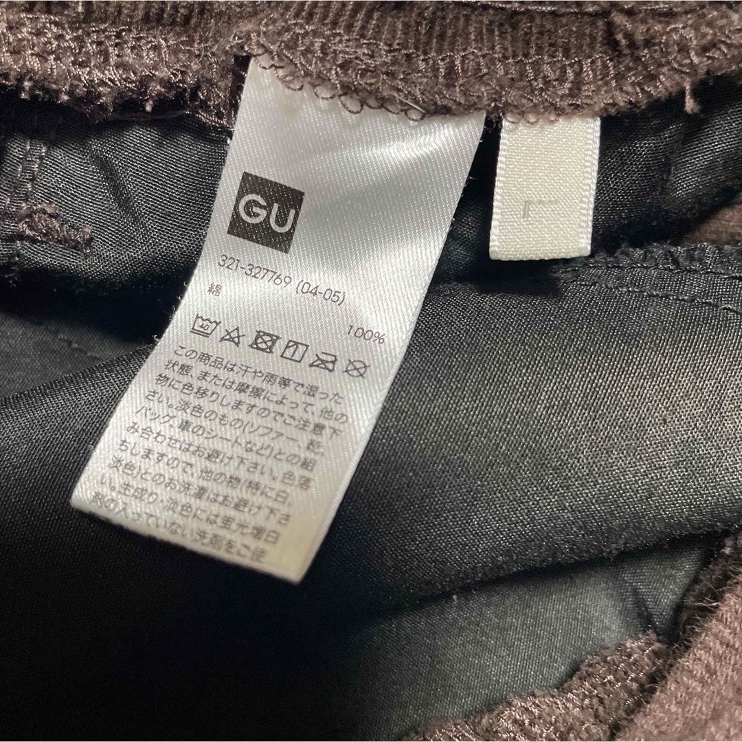 GU(ジーユー)のGU コーデュロイシェフパンツ　L ダークブラウン　メンズ　コットン　イージー メンズのパンツ(その他)の商品写真