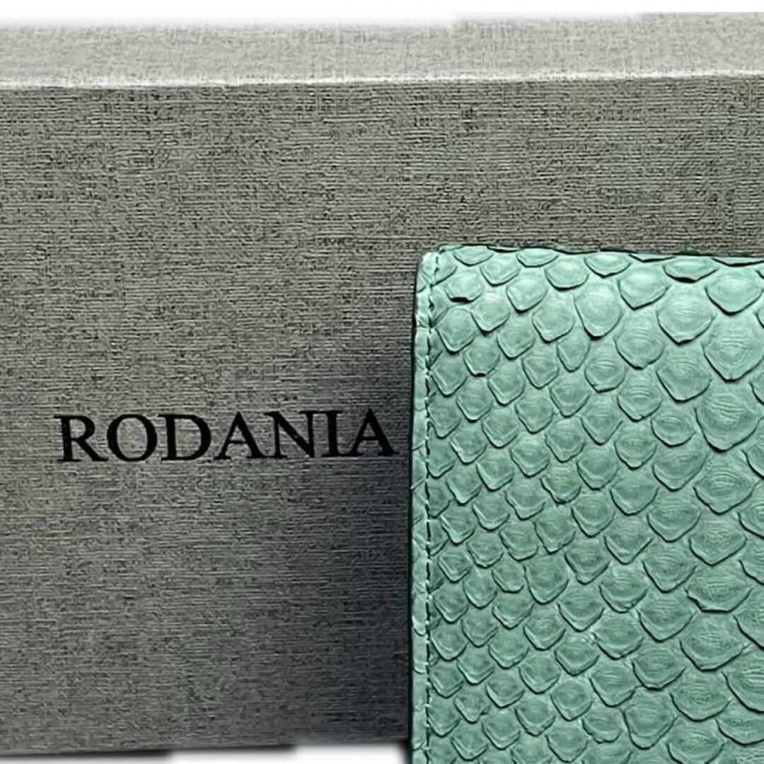 ブラック パイソン革 6636 本物 ヘビ革 RODANIA 長財布 メンズのファッション小物(長財布)の商品写真