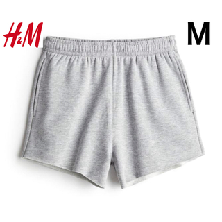 エイチアンドエム(H&M)の新品 H&M 切りっぱなし カットオフ スウェット ショートパンツ グレー M(ショートパンツ)