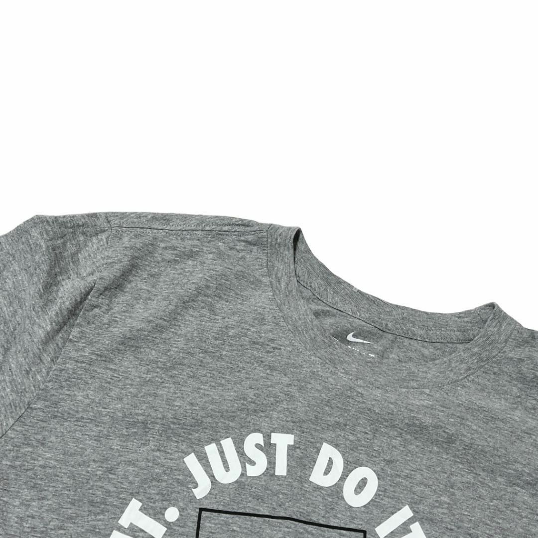 NIKE(ナイキ)のナイキ 半袖Tシャツ JUST DO IT 杢グレー ロゴT 夏物古着 h20 メンズのトップス(Tシャツ/カットソー(半袖/袖なし))の商品写真