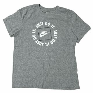 ナイキ(NIKE)のナイキ 半袖Tシャツ JUST DO IT 杢グレー ロゴT 夏物古着 h20(Tシャツ/カットソー(半袖/袖なし))