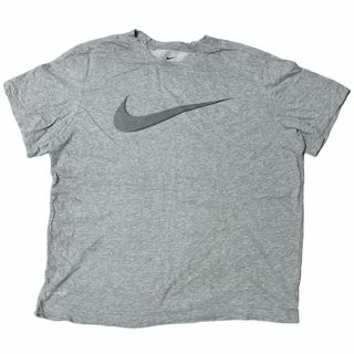 ナイキ(NIKE)のナイキ 半袖Tシャツ ビッグロゴT グレーDRI-FIT 夏物古着 h21(Tシャツ/カットソー(半袖/袖なし))