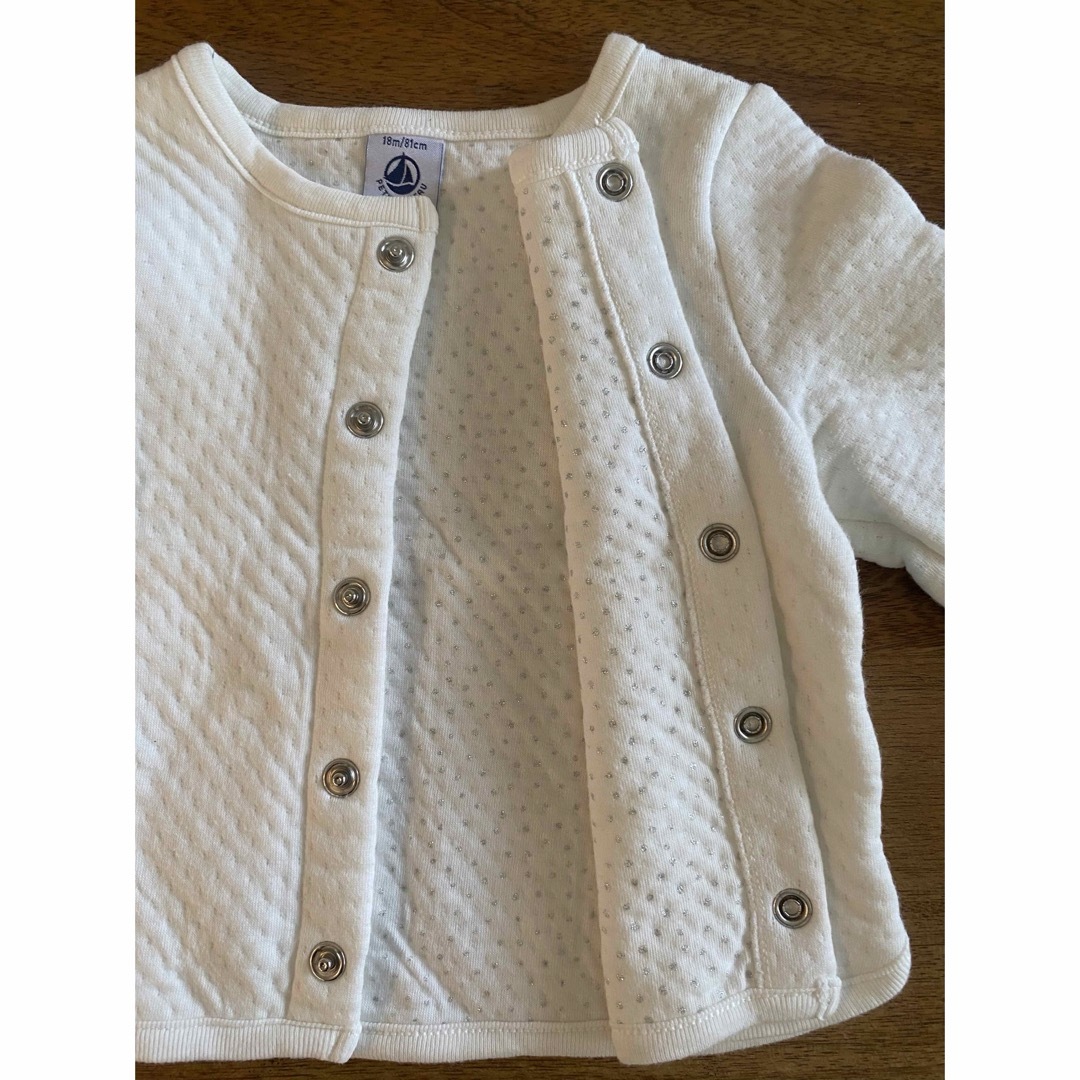 PETIT BATEAU(プチバトー)の【PETIT BATEAU】カーディガン 18m キッズ/ベビー/マタニティのベビー服(~85cm)(カーディガン/ボレロ)の商品写真