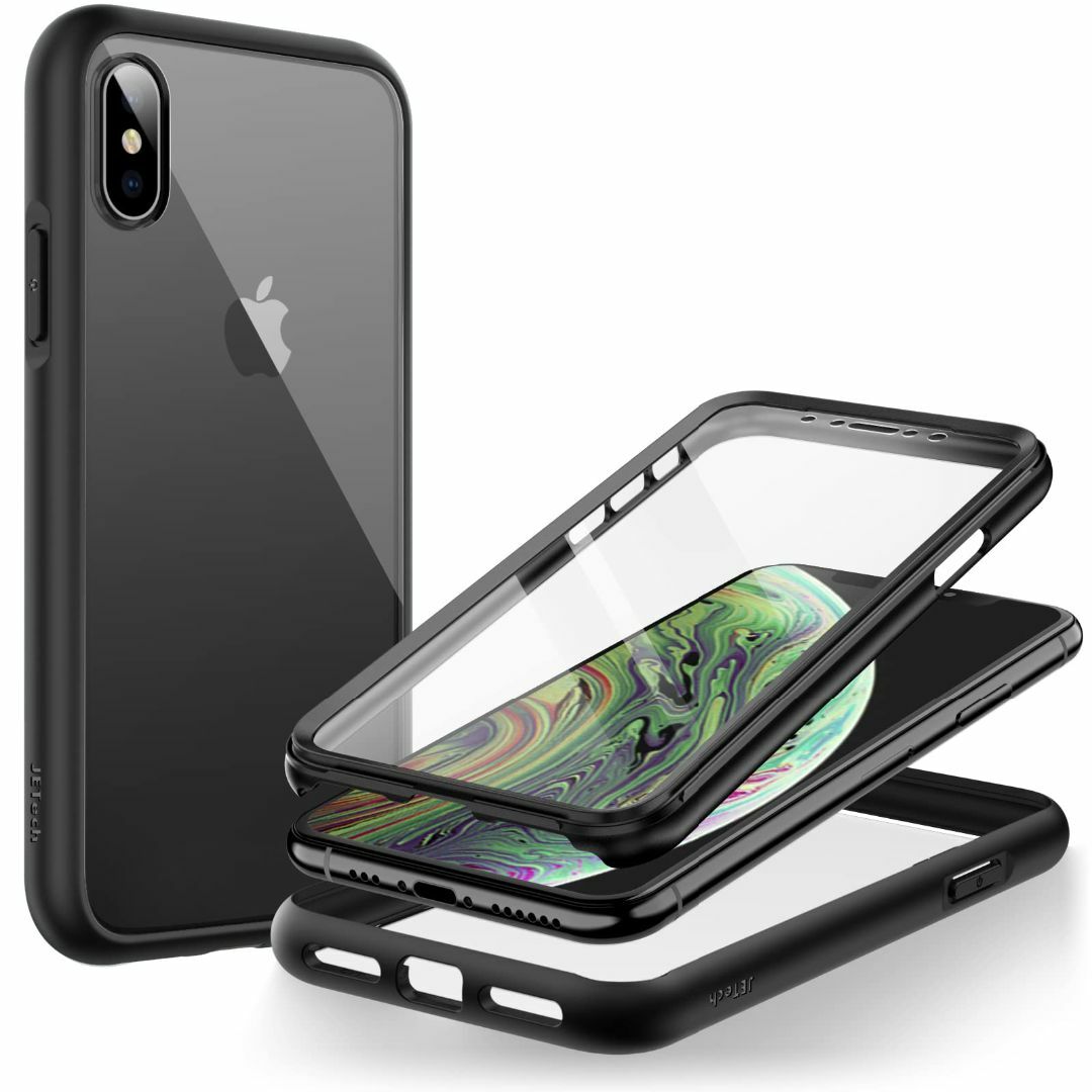 【色:ブラック】JEDirect iPhone XS と iPhone X (5 スマホ/家電/カメラのスマホアクセサリー(その他)の商品写真