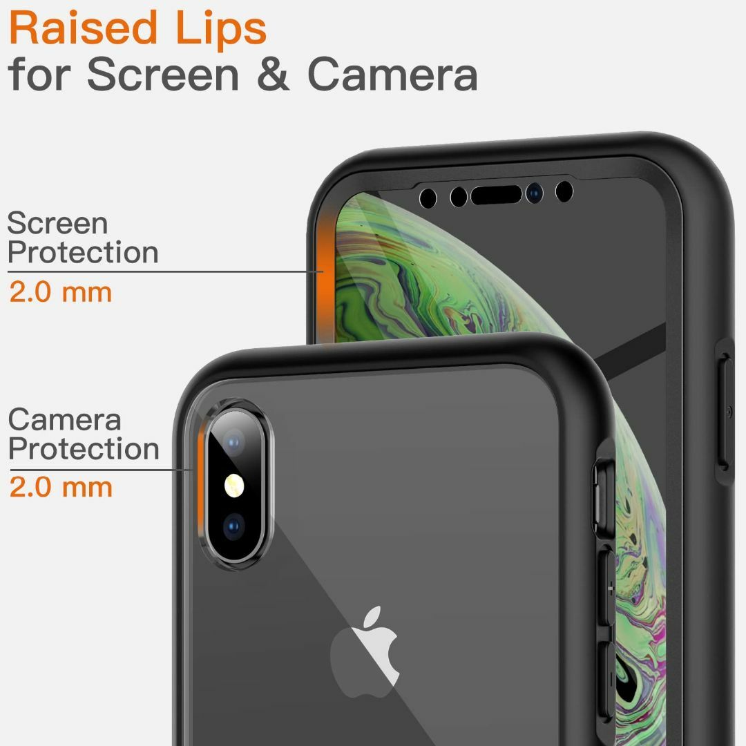 【色:ブラック】JEDirect iPhone XS と iPhone X (5 スマホ/家電/カメラのスマホアクセサリー(その他)の商品写真