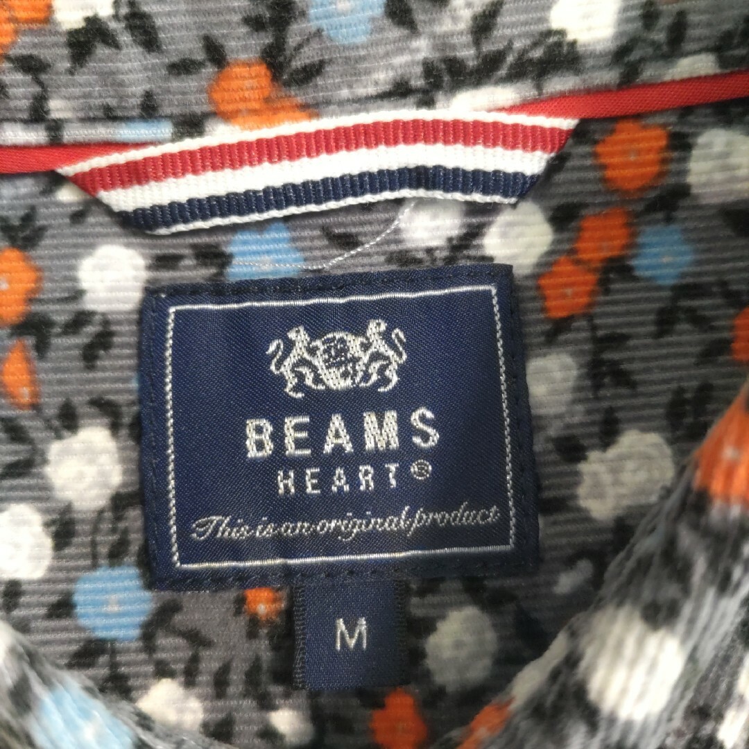 BEAMS(ビームス)のBEAMS　花柄　ポロシャツ　コーデュロイ　ビームス　長袖 メンズのトップス(シャツ)の商品写真