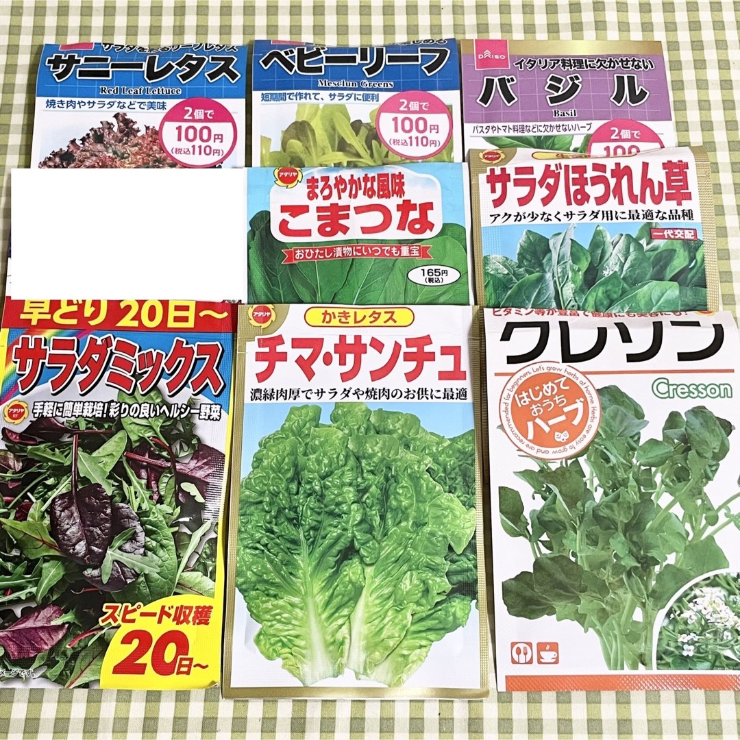 野菜の種 お裾分け 8種類 各20粒＋α 食品/飲料/酒の食品(野菜)の商品写真