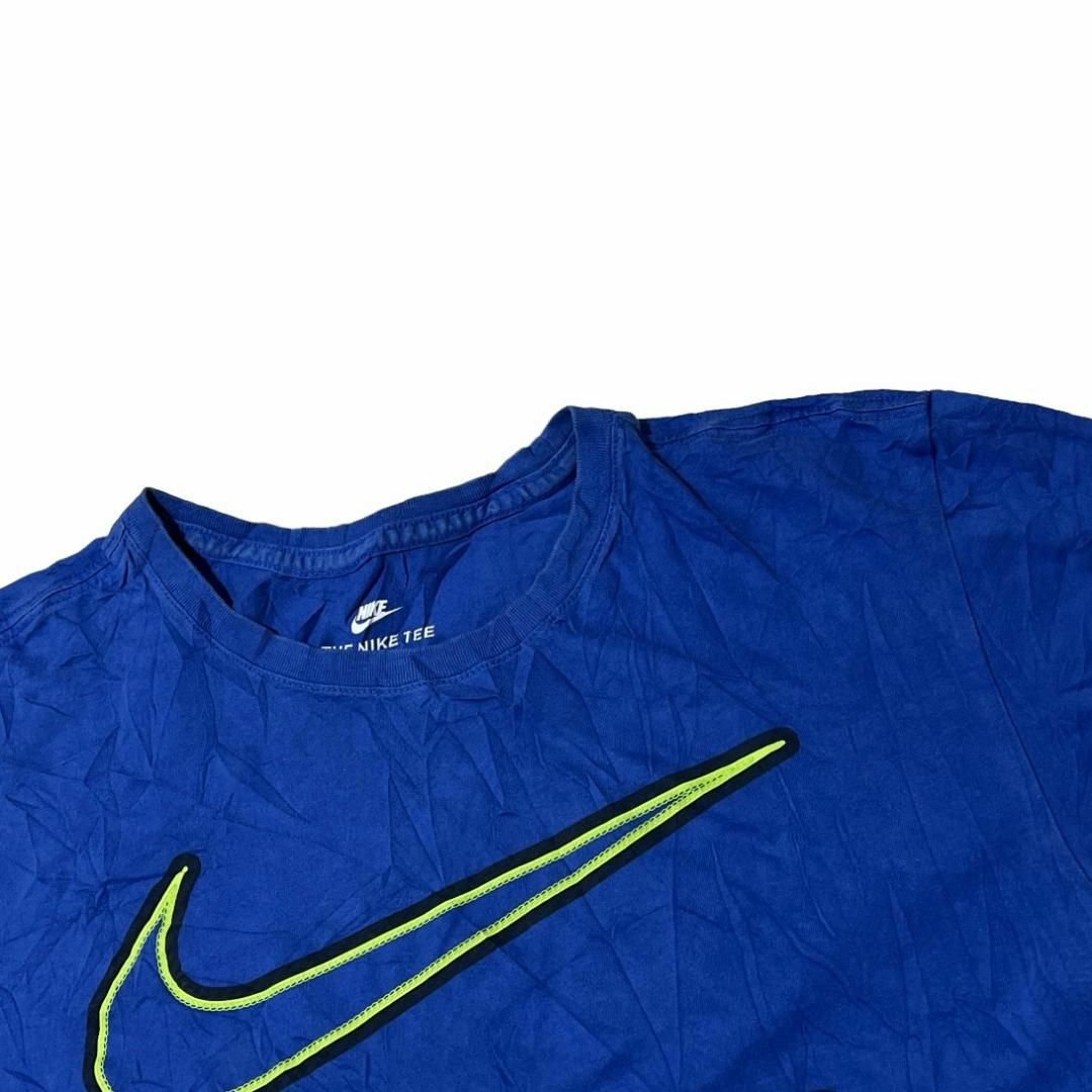 NIKE(ナイキ)のナイキ 半袖Tシャツ JUST DO IT ブルー ロゴT 夏物古着 h22 メンズのトップス(Tシャツ/カットソー(半袖/袖なし))の商品写真