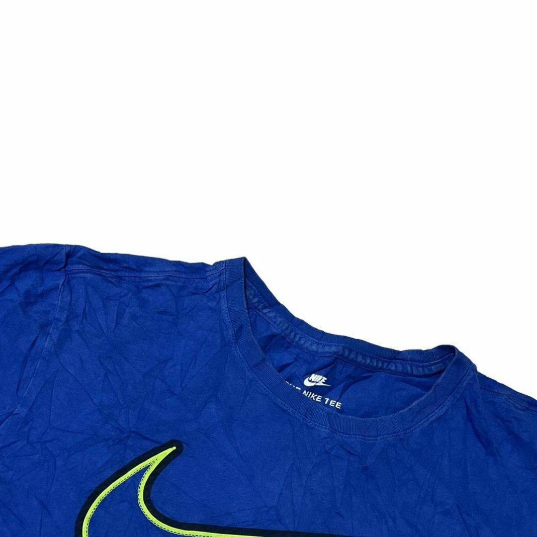 NIKE(ナイキ)のナイキ 半袖Tシャツ JUST DO IT ブルー ロゴT 夏物古着 h22 メンズのトップス(Tシャツ/カットソー(半袖/袖なし))の商品写真