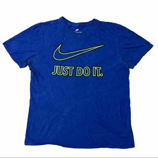 ナイキ(NIKE)のナイキ 半袖Tシャツ JUST DO IT ブルー ロゴT 夏物古着 h22(Tシャツ/カットソー(半袖/袖なし))