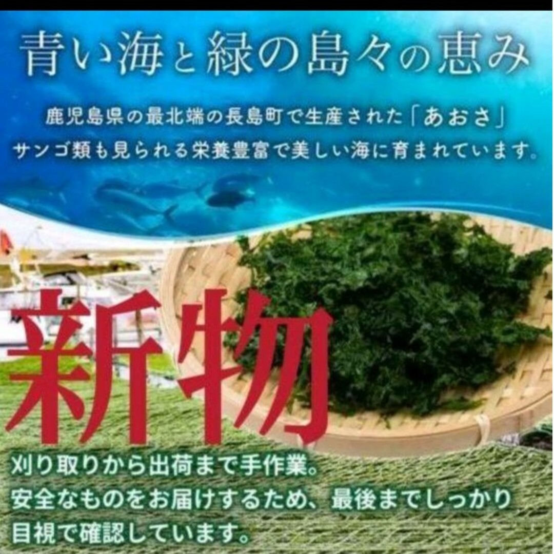 4月22日収穫終了 鹿児島県長島町産 あおさ あおさのり 乾燥あおさ 食品/飲料/酒の食品(野菜)の商品写真