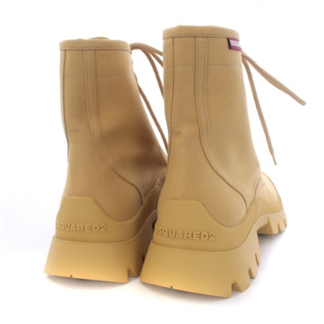 DSQUARED2(ディースクエアード)のディースクエアード ショートブーツ キャンバス ベージュ 41 26.0cm メンズの靴/シューズ(ブーツ)の商品写真