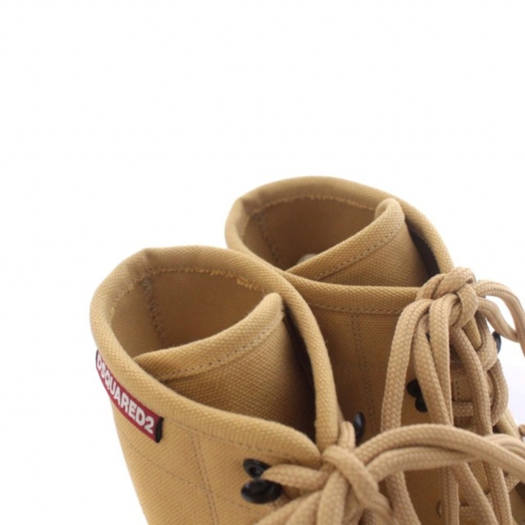 DSQUARED2(ディースクエアード)のディースクエアード ショートブーツ キャンバス ベージュ 41 26.0cm メンズの靴/シューズ(ブーツ)の商品写真