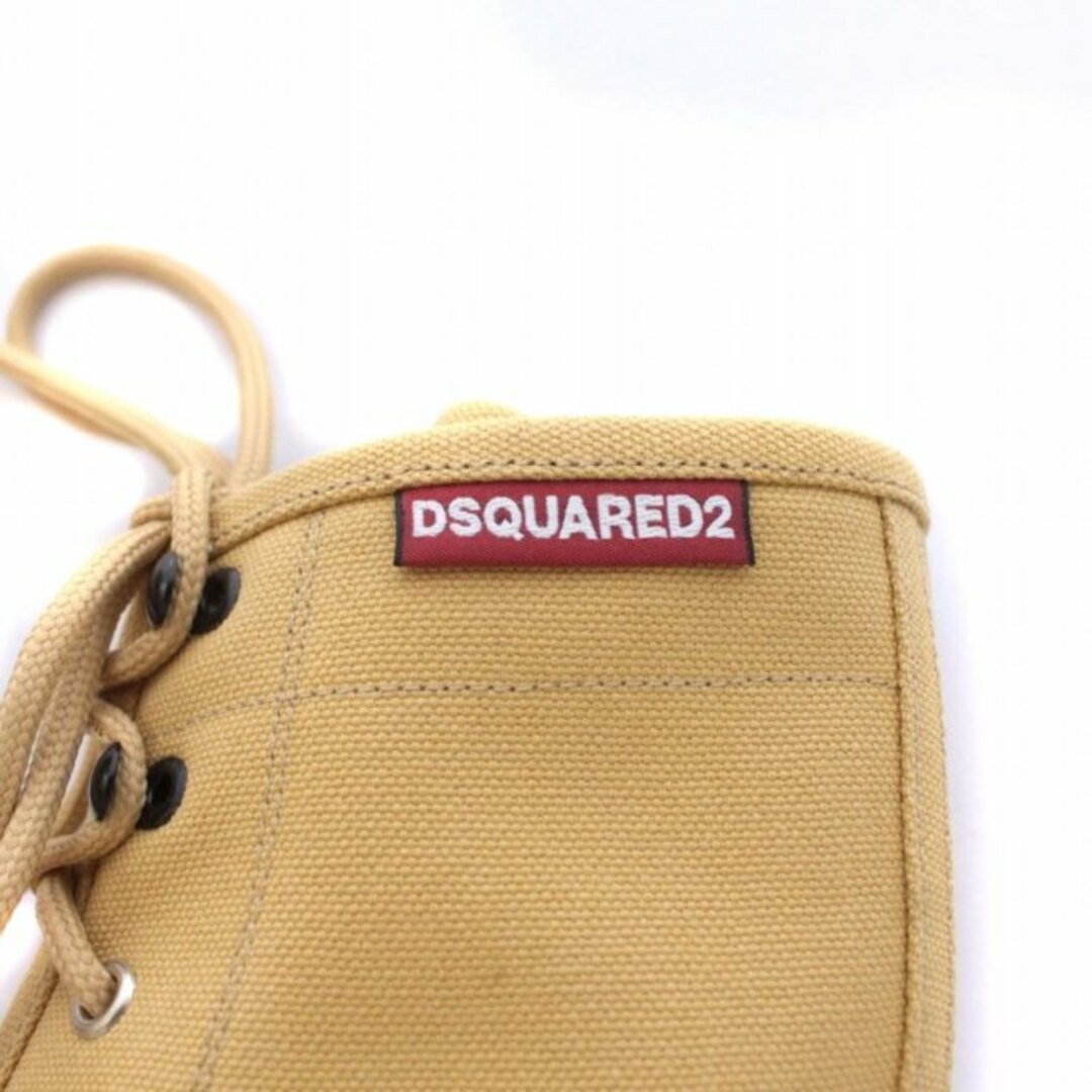 DSQUARED2(ディースクエアード)のディースクエアード ショートブーツ キャンバス ベージュ 41 26.0cm メンズの靴/シューズ(ブーツ)の商品写真