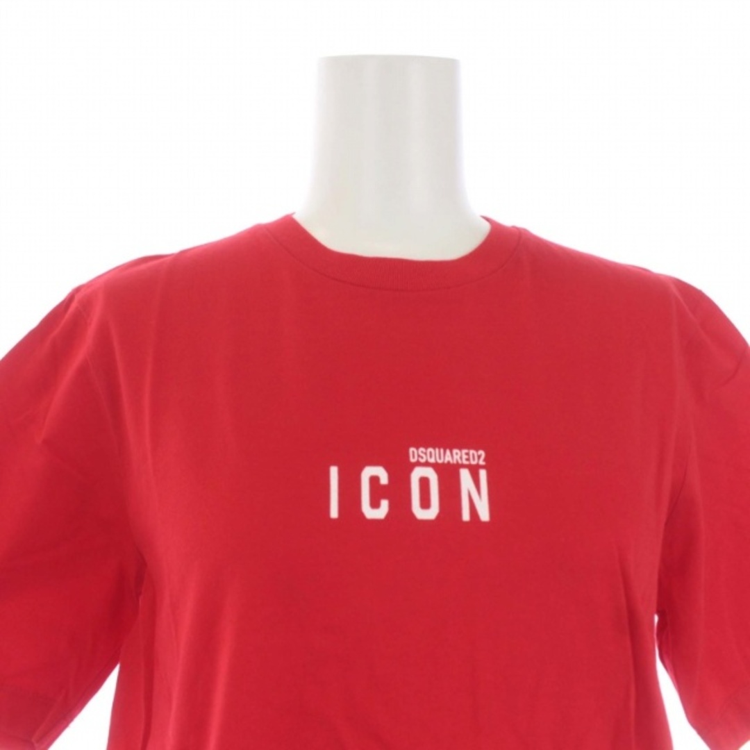 DSQUARED2(ディースクエアード)のディースクエアード ミニロゴ Tシャツ カットソー 半袖 プリント 赤 S レディースのトップス(Tシャツ(半袖/袖なし))の商品写真