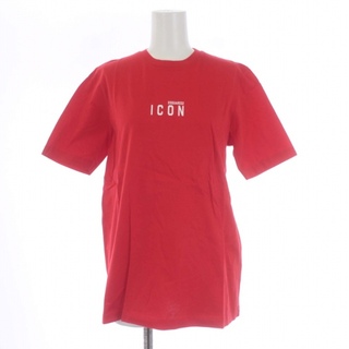 ディースクエアード ミニロゴ Tシャツ カットソー 半袖 プリント 赤 S