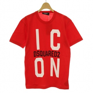 ディースクエアード(DSQUARED2)のディースクエアード Tシャツ カットソー 半袖 クルーネック ロゴ 赤 M(Tシャツ/カットソー(半袖/袖なし))
