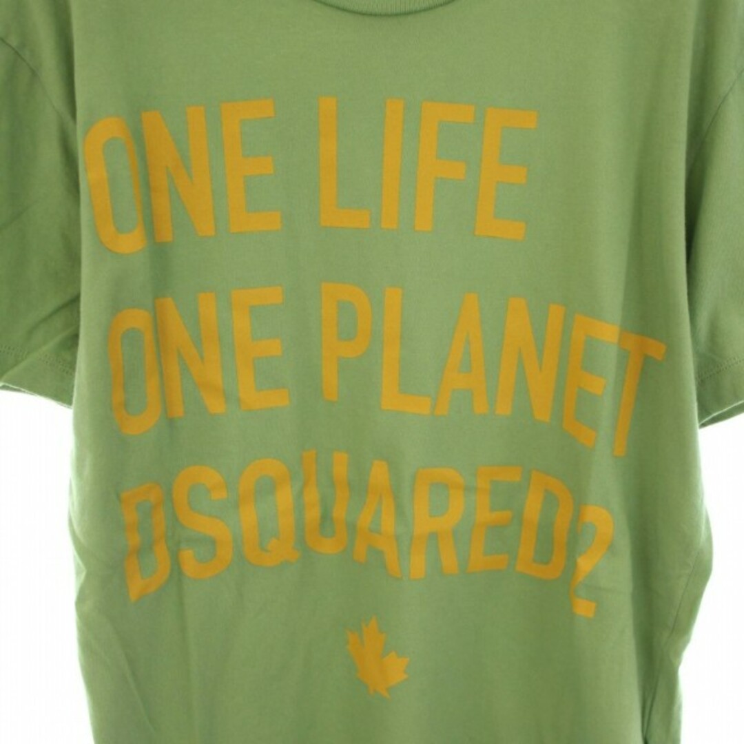 DSQUARED2(ディースクエアード)のディースクエアード Tシャツ カットソー 半袖 ロゴ プリント 緑 S メンズのトップス(Tシャツ/カットソー(半袖/袖なし))の商品写真