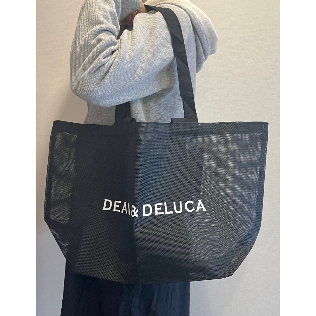 DEAN & DELUCA(ディーンアンドデルーカ)の【新品】DEAN＆DELUCAディーン&デルーカメッシュバックブラックBIG レディースのバッグ(トートバッグ)の商品写真