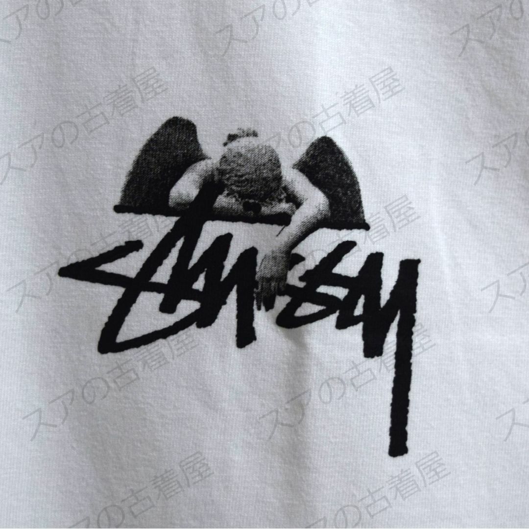 STUSSY(ステューシー)の《ステューシー》正規・新品タグ　8ボール&天使　白　L　Tシャツ メンズのトップス(Tシャツ/カットソー(半袖/袖なし))の商品写真