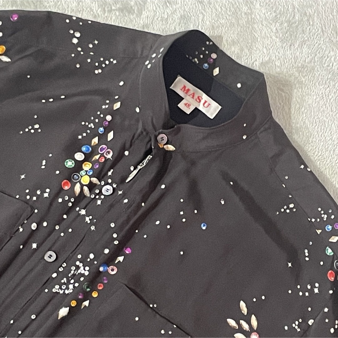 MASU 23SS ZIP-UP GALAXY SILK SHIRT 48 L メンズのトップス(シャツ)の商品写真