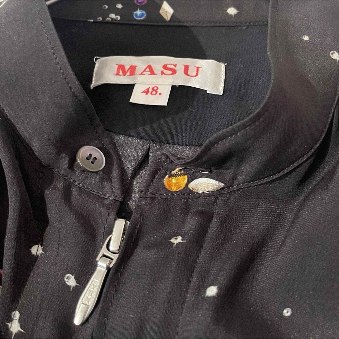 MASU 23SS ZIP-UP GALAXY SILK SHIRT 48 L メンズのトップス(シャツ)の商品写真