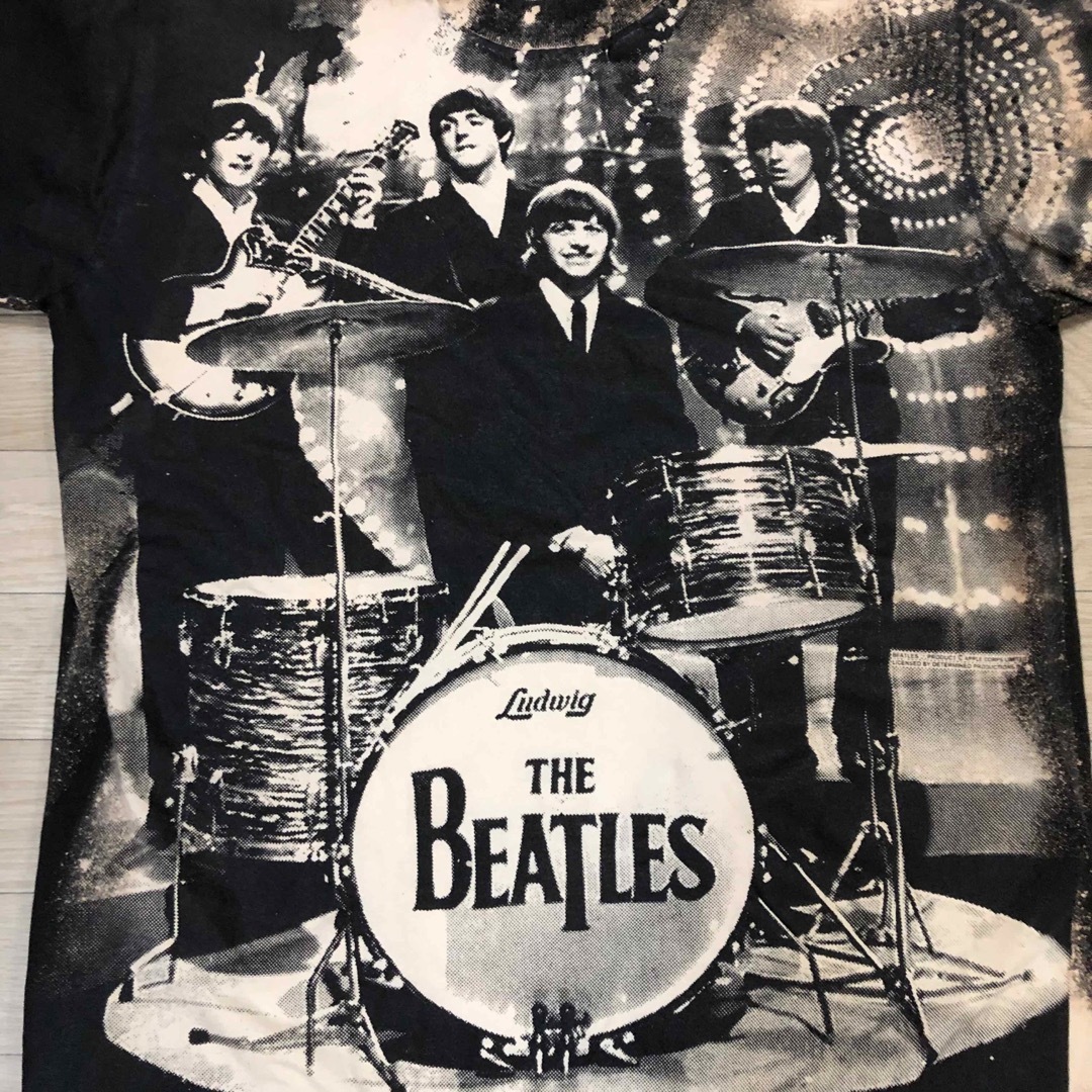 Beatles ビートルズ バンドTシャツ/ バンT/ 総柄/ USED/ 古着 メンズのトップス(Tシャツ/カットソー(半袖/袖なし))の商品写真