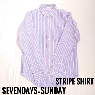 SEVENDAYS=SUNDAY - SEVENDAYS=SUNDAY　セブンデイズサンデイ　メンズストライプシャツ