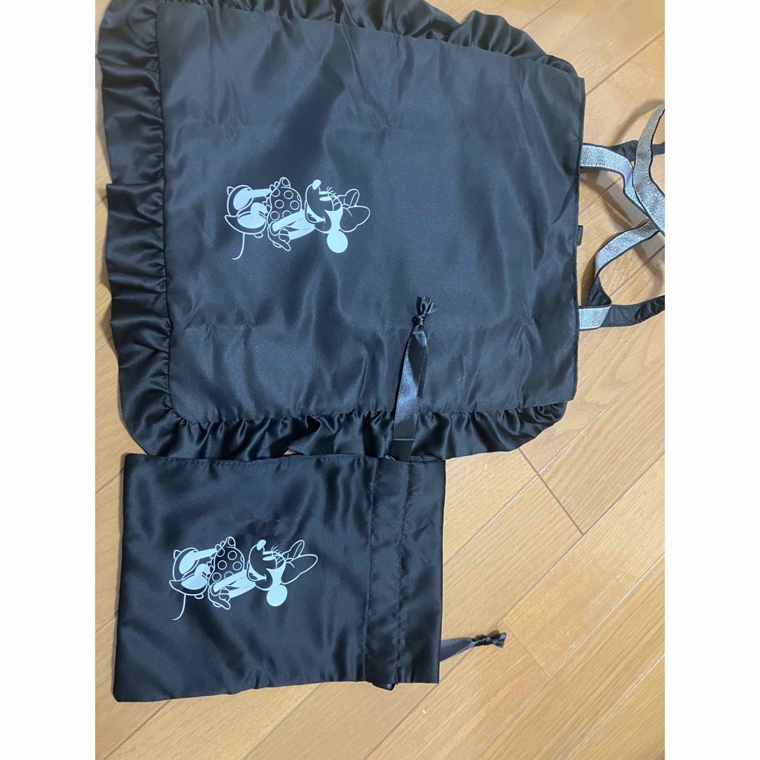 MARY QUANT(マリークワント)のマリークヮント ミニー 巾着袋つき エコバッグ ドット ブラック　ディズニー レディースのバッグ(トートバッグ)の商品写真