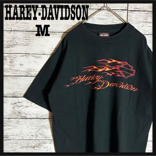 ハーレーダビッドソン(Harley Davidson)の【人気デザイン】ハーレーダビッドソン☆ファイヤーパターン☆フレイムロゴ　入手困難(Tシャツ/カットソー(半袖/袖なし))