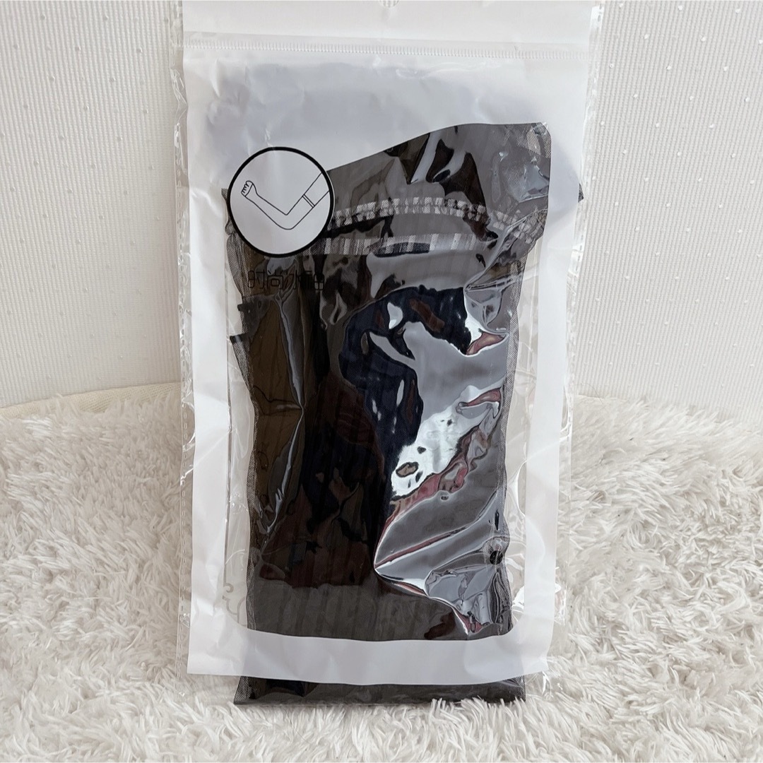 アームカバー　韓国　レディース　シースルー　透け感　シアー　ブラック　黒　日焼け レディースのファッション小物(手袋)の商品写真
