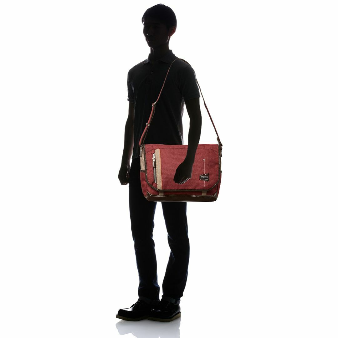 色: レッド[ムスタッシュ] ショルダーバッグ(タウン用) JLG4652 メンズのバッグ(その他)の商品写真