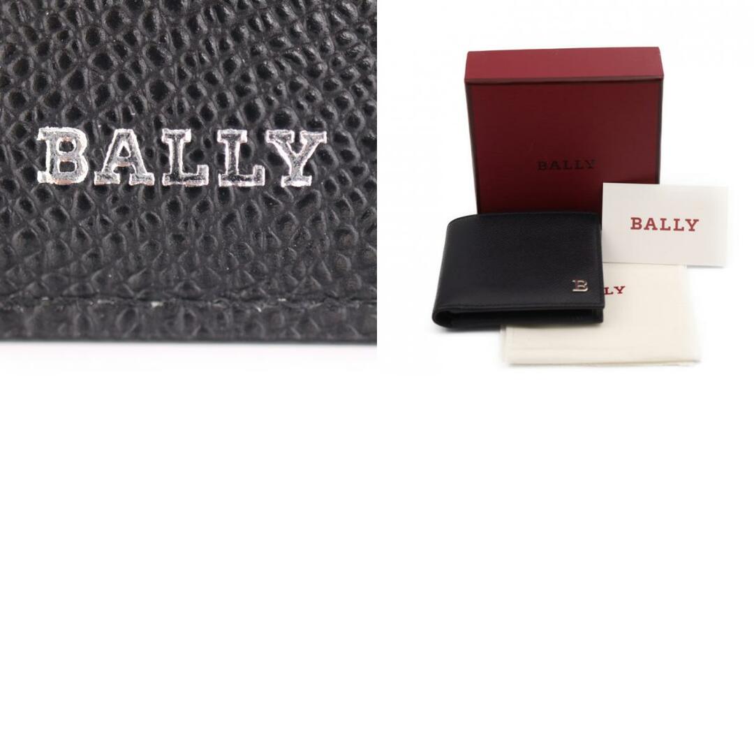 Bally(バリー)のBALLY バリー  BYIE.BM.O 二つ折り財布 6301153 レザー   ブラック シルバー金具  Bロゴ 【本物保証】 メンズのファッション小物(折り財布)の商品写真