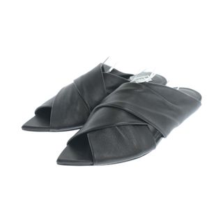 ジルサンダー(Jil Sander)のJIL SANDER ジルサンダー サンダル EU39(25.5cm位) 黒 【古着】【中古】(サンダル)