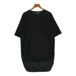 エイトン(ATON)のATON エイトン Tシャツ・カットソー 2(M位) 黒 【古着】【中古】(カットソー(半袖/袖なし))