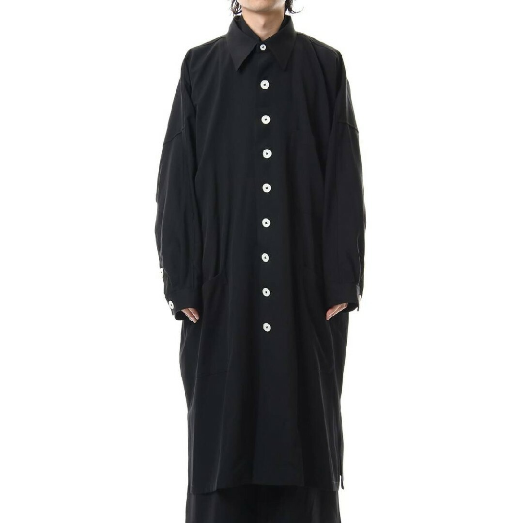Yohji Yamamoto POUR HOMME(ヨウジヤマモトプールオム)の19AW Yohji Yamamoto Pour homme ウールギャバシャツ メンズのトップス(シャツ)の商品写真