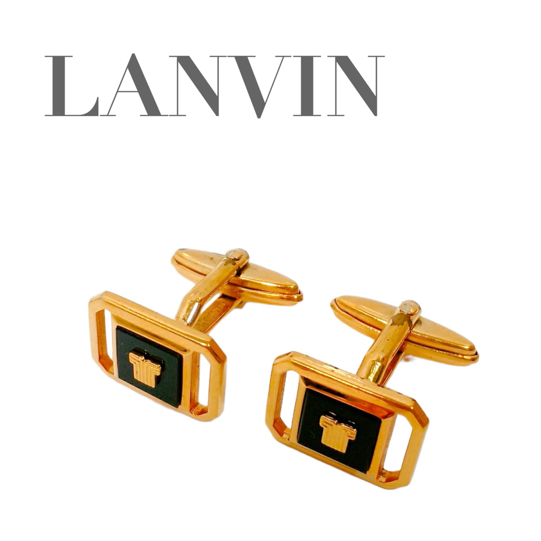 LANVIN(ランバン)の美品 ランバン カフス ゴールド メンズのファッション小物(カフリンクス)の商品写真