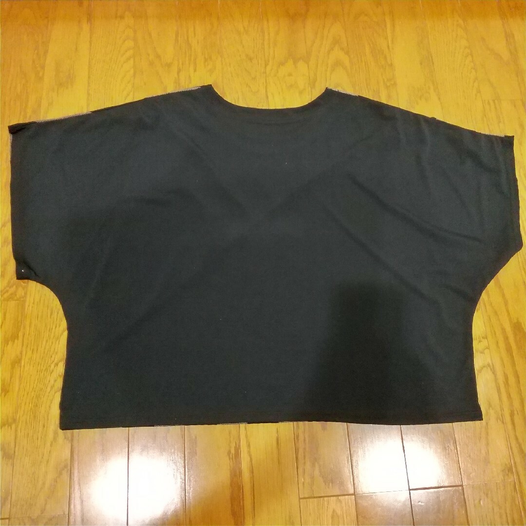 ボーダー & ブラック ブラウン 半袖 Tシャツ レディースのトップス(Tシャツ(半袖/袖なし))の商品写真