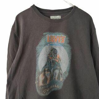 リーバイス(Levi's)のLevi's 長袖Tシャツ/ロンT グレー　メンズL　g7(Tシャツ/カットソー(七分/長袖))