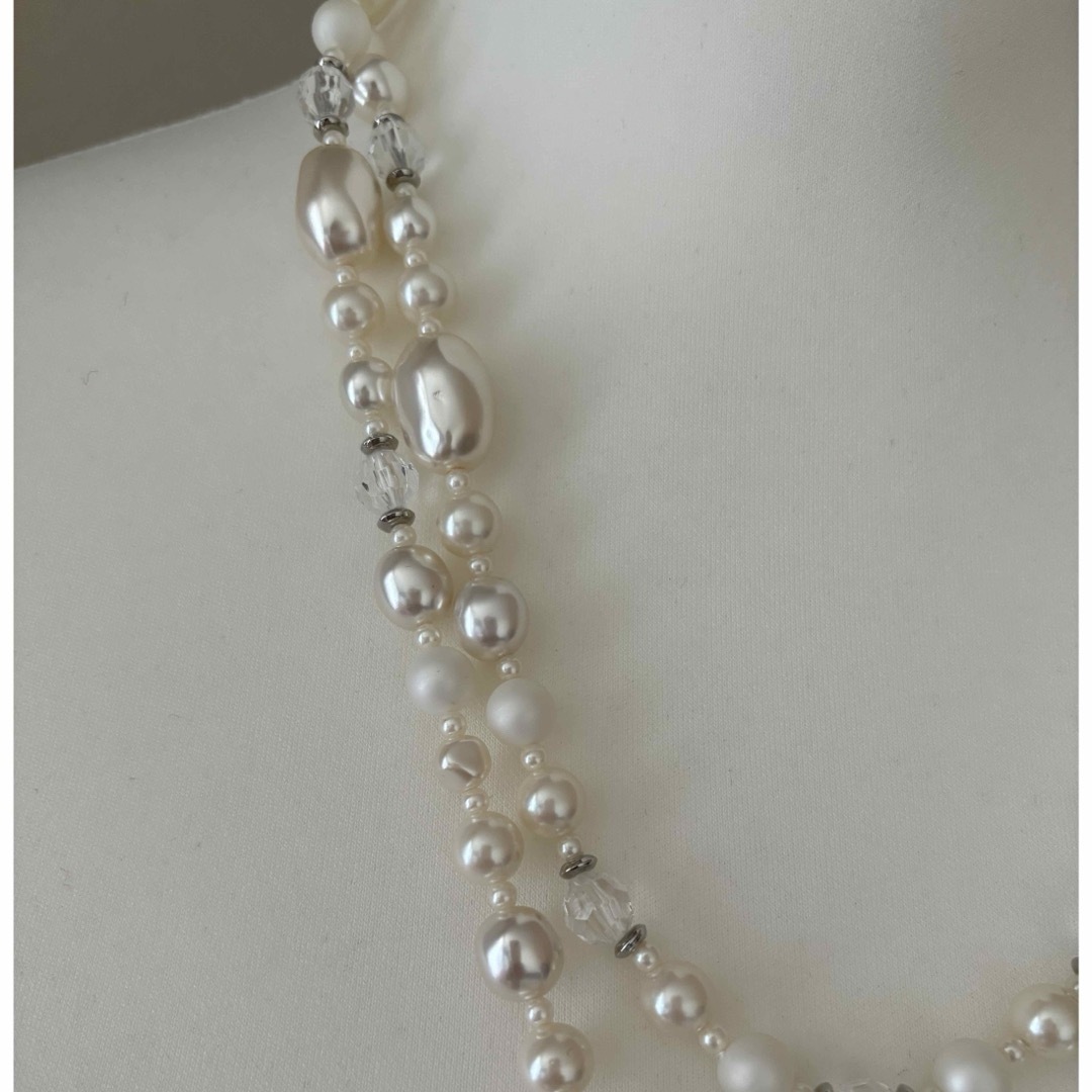 未使用品ロング ネックレス  淡水　真珠　パール レディースのアクセサリー(ネックレス)の商品写真