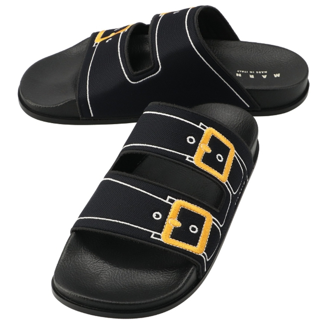 Marni(マルニ)のマルニ/MARNI シューズ メンズ RUBBER SLIDE サンダル BLACK 2024年春夏新作 SAMR004902-P6395-00N99 メンズの靴/シューズ(サンダル)の商品写真
