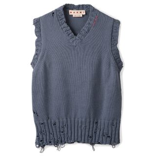 マルニ(Marni)のマルニ/MARNI ニット アパレル メンズ V NECK SWEATER セーター STEEL 2024年春夏新作 CVMG0091A0-UFC652-00B72(ベスト)