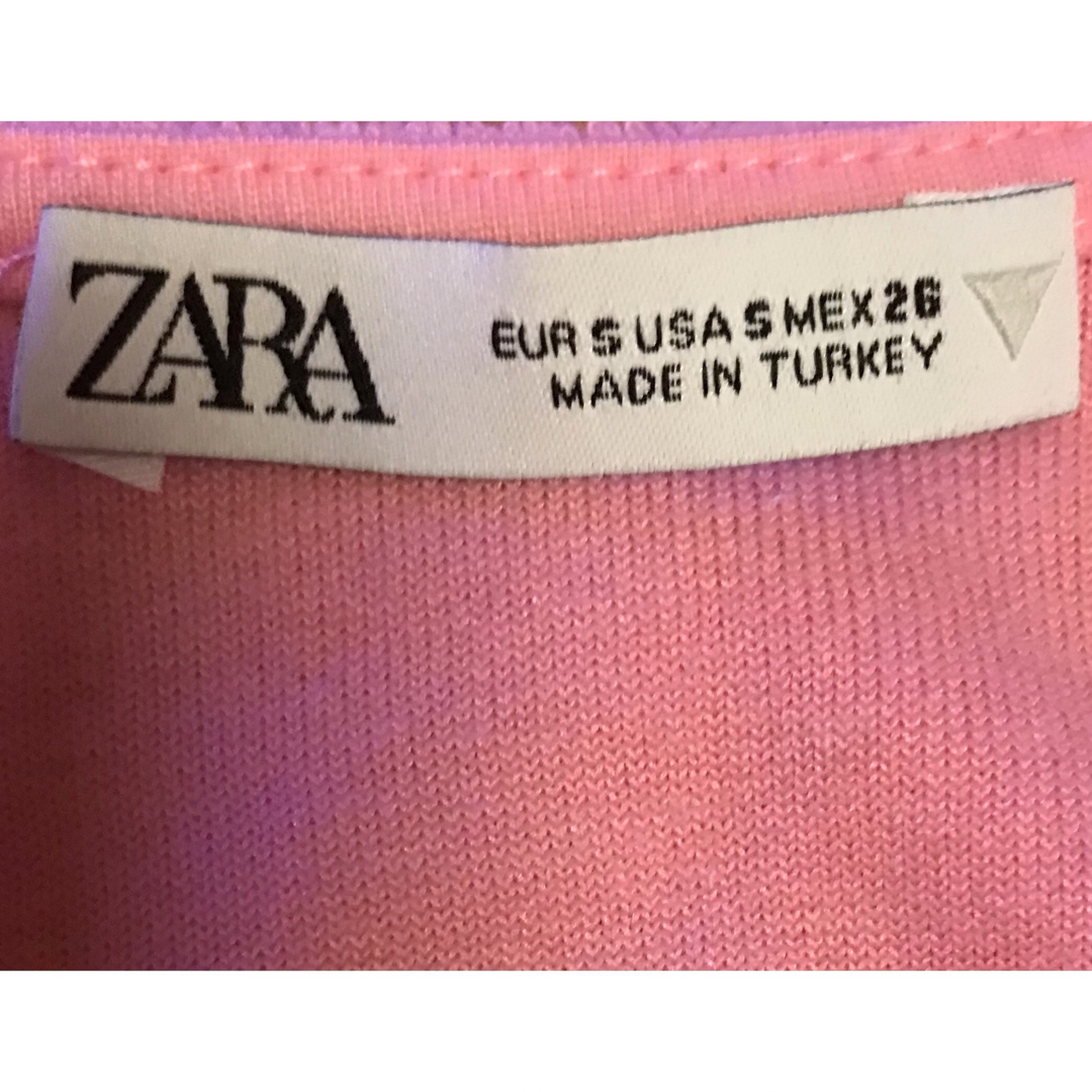 ZARA(ザラ)の新品☆ザラ☆チュニック・ワンピース・ロングタンク・ピンク・パイル地・M・可愛い☆ レディースのトップス(チュニック)の商品写真