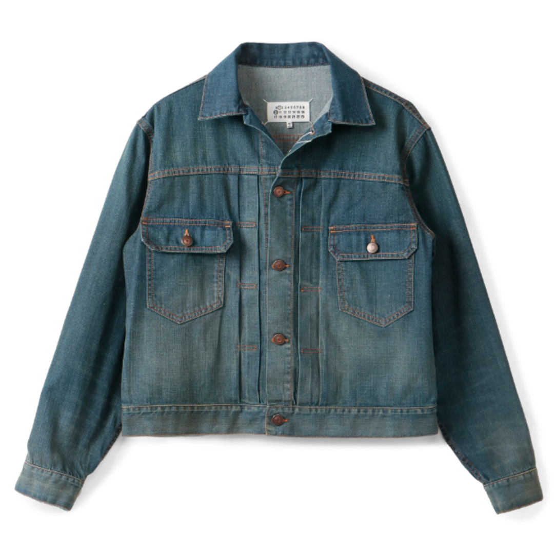 Maison Martin Margiela(マルタンマルジェラ)のメゾン マルジェラ/MAISON MARGIELA ジャケット アパレル メンズ SPORTSJACKET デニムジャケット VINTAGE BLUE 2024年春夏新作 S50AM0613-S30876-961 メンズのジャケット/アウター(Gジャン/デニムジャケット)の商品写真