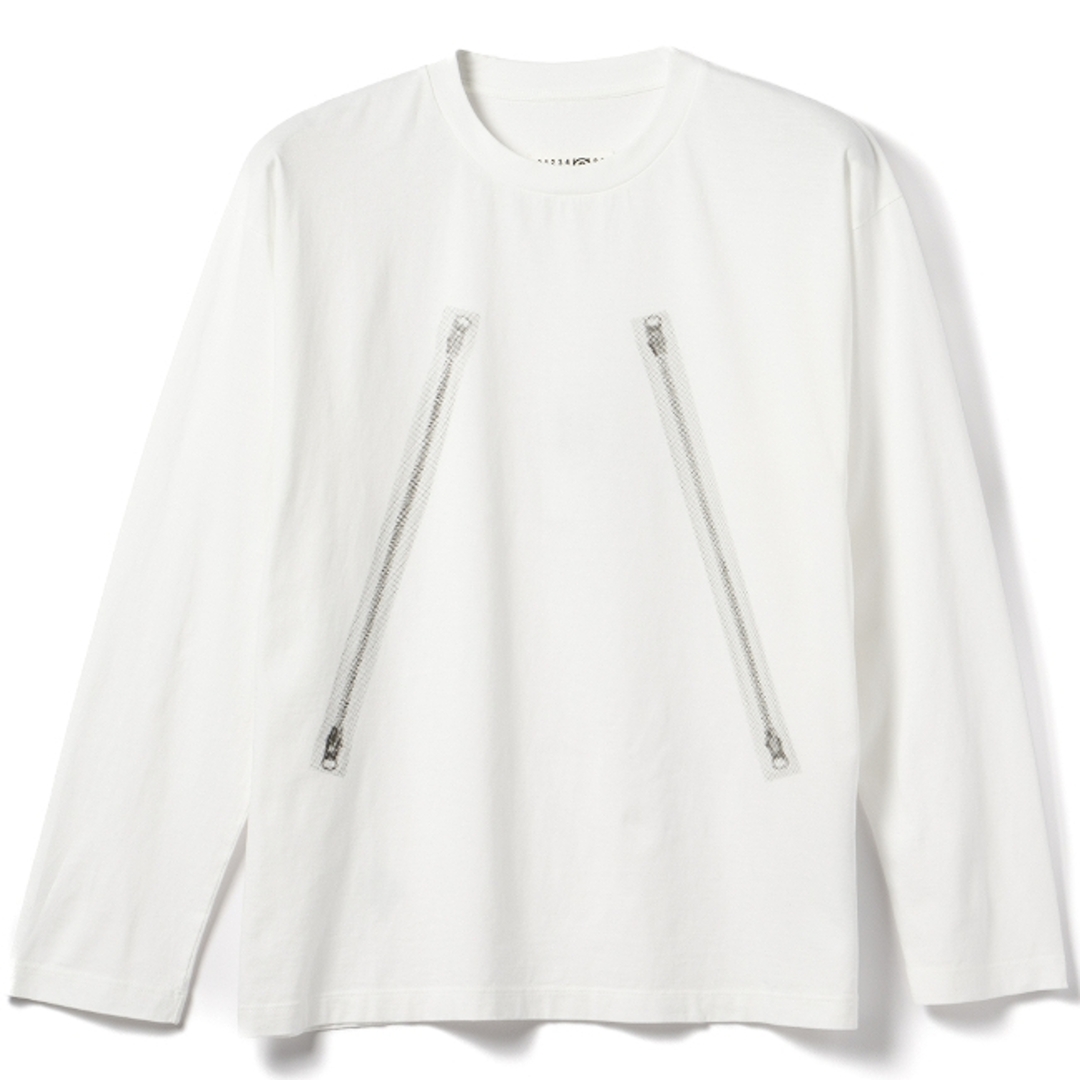 MM6(エムエムシックス)のエムエムシックス メゾンマルジェラ/MM6 MAISON MARGIELA シャツ アパレル メンズ T-SHIRT ロングTシャツ WHITE 2024年春夏新作 SH0GC0009-S23588-100 メンズのトップス(Tシャツ/カットソー(半袖/袖なし))の商品写真