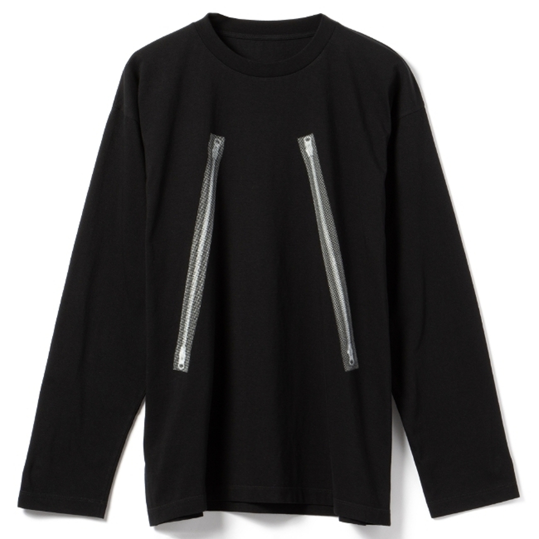 MM6(エムエムシックス)のエムエムシックス メゾンマルジェラ/MM6 MAISON MARGIELA シャツ アパレル メンズ T-SHIRT ロングTシャツ BLACK 2024年春夏新作 SH0GC0009-S23588-900 メンズのトップス(Tシャツ/カットソー(半袖/袖なし))の商品写真